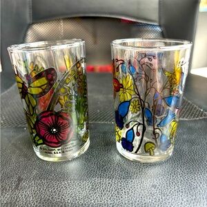 Two Vintage Juice Glasses